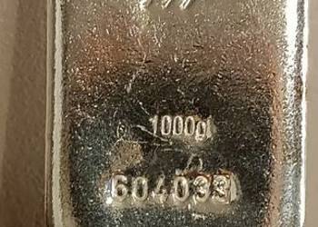 Sztabka srebra inwestycyjnego, 1000 g, LBMA, stan menniczy