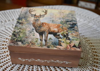 Szkatułka pudełko rękodzieło decoupage