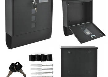 Skrzynka na listy z gazetownikiem stal galwanizowana ModernHome