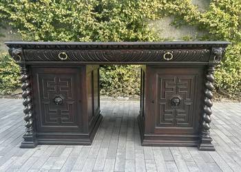 Dębowe biurko antyk