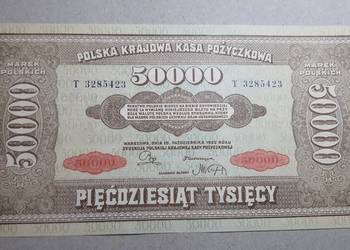 RZADKOŚĆ ! 50000 MAREK POLSKICH 1922 s T UNC/UNC-