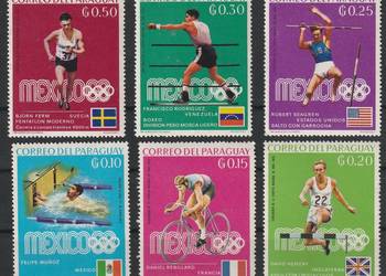 PARAGWAJ - OLIMPIADA MEKSYK - 1968 - CZYSTE **