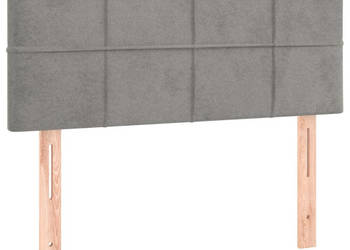 Zagłówek do łóżka z LED jasnoszary 80x5x78/88 cm aksamit WM-3121642