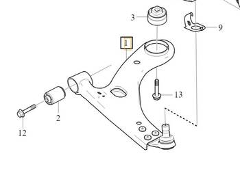 VOLVO C40 XC40 wahacz przedni prawy przod OE 31681839