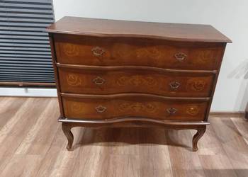 komoda z szufladami  intarsjowana drewniana ludwik  / 245