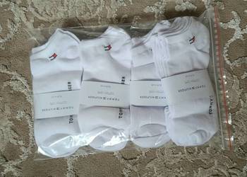 Komplet skarpetki męskie stopki Tommy Hilfiger, 41-45, białe 12 sztuk