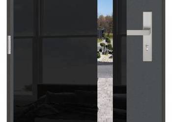 Drzwi wejściowe 72mm SI-CP GLASS XL PREMIUM lustro weneckie ANTRACYT 90 L