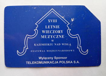 Karta telefoniczna przeds. Wieczory Muzyczne 25 impulsów