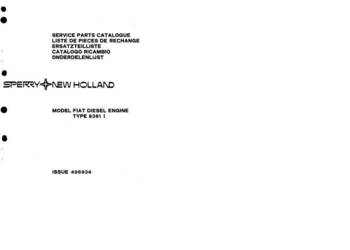 New Holland 8061si, 8061 103pk, 8361i silnik katalog cz.