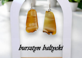 Kolczyki z BURSZTYNU, bursztyn bałtycki, bryłki #682
