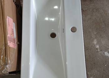 Umywalka wpuszczana, 91 x 39,5 x 18,5 cm, ceramiczna