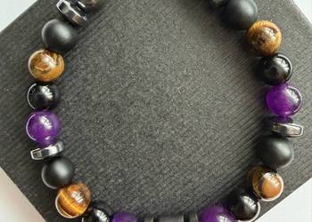 Bransoletka męska z kamieni naturalnych