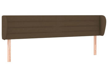 Zagłówek uszak ciemnobrązowy 203x23x78/88 cm tkanina WM-3117309
