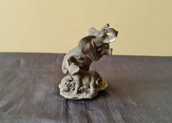 Figurka 2 słoników - ceramika.
