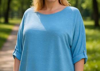 Bluzka damska z kryształkami Duże rozmiary biust 136 CM