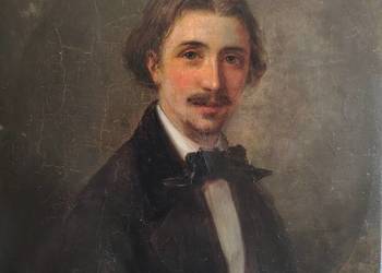 Portret młodzieńca stary obraz olejny