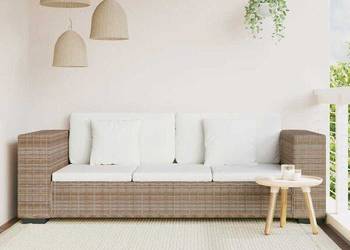 vidaXL Kanapa ogrodowa 3-osobowa, zestaw 8 elementów, rattan(SKU:243246)