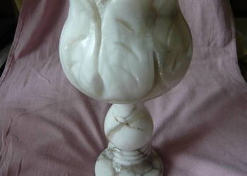 Lampa z alabastru, pokojowa nocna - zabytkowa