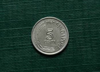SINGAPUR - 5 centów, 1967r