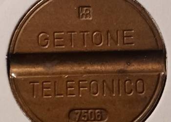 Żeton telefoniczny Włochy 06. 1975 r. Rzadkość
