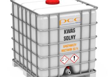 Kwas solny spożywczy min. 33%, waga netto 1100 kg - wysyłka