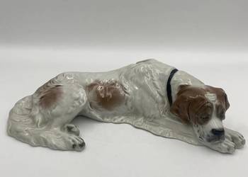Porcelanowa figura "Lężący pies" Rosenthal, Selb ok. 1946–1949
