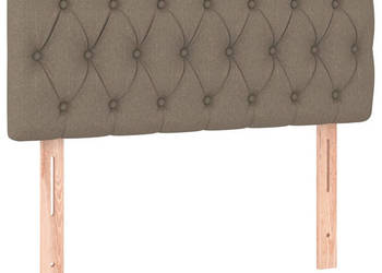 Zagłówek do łóżka z LED taupe 100x7x78/88 cm tkanina WM-3121942