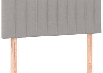Zagłówek do łóżka z LED jasnoszary 90x5x78/88 cm tkanina WM-3121832