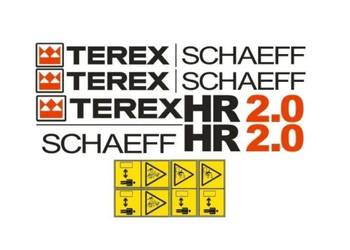 Naklejki oklejenie naklejka - TEREX SCHAEFF HR 2.0 Zamiennik