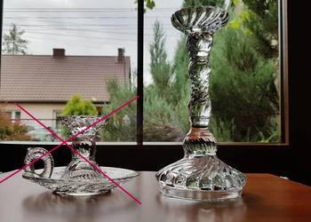 Świecznik Spirelli, Ząbkowice, szkło PRL