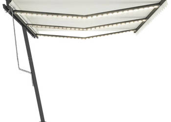 Automatycznie zwijana markiza LED i czujnik wiatru 600x300 cm WM-3069812