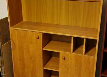 Szafka komputerowa / Regał z nadstawką – 100 cm – Jasny Dąb Bardzo pojemna