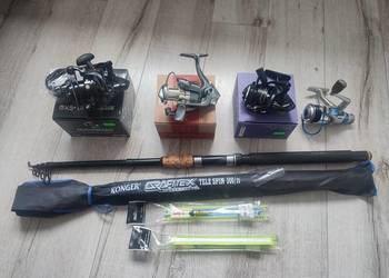 Wędka kołowrotek akcesoria wędkarskie nowe.