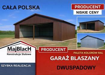 Brązowy Garaż Blaszany – Blaszak – Schowek - Hala |Garaże  – Maj-BlacH
