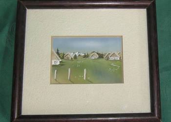 obraz "Chaty wiejskie" miniatura sygn _MDvin