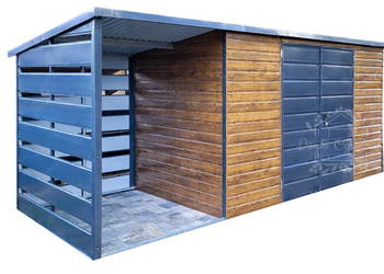 Schowek Domek ogrodowy 4x2  Wiata 1,5m  Drewnopodobny ID554