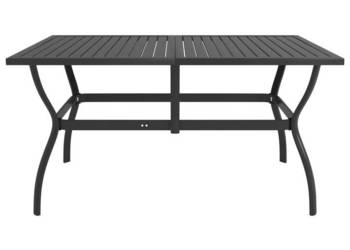 Stół ogrodowy antracytowy 140x80x72 cm stal WM-312169