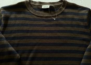 Sweter Męski w Paski Elegancki Styl Klasyczny XS , 164