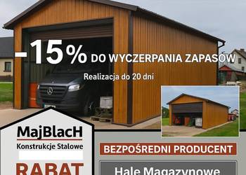 - 15% - Wiata ZŁOTY DĄB /Hala Garaż / RAL | Montaż Gratis – Maj-Blach