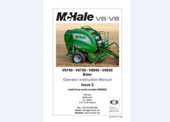 MCHALE V6740 V6750 V8940 V8950 instrukcja obsługi PL prasa