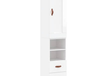 Wysoka szafka biała z wysokim połyskiem 345x34x180 cm WM-3200235