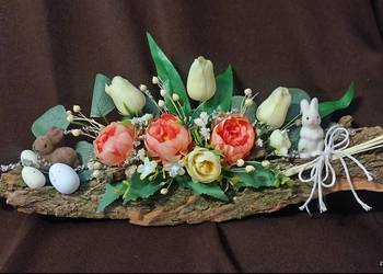 Dekoracja wiosenna wielkanocna na korze 50 cm