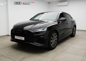 Audi Q8 50TDI 286KM Quattro Sline MatrixHD Oś skrętna 360 Dociągi ACC