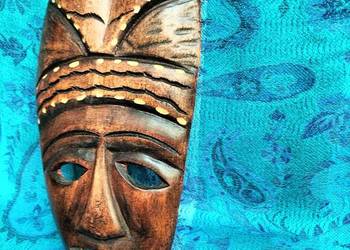 Maska kenijska afrykańska oryginalna rękodzieło
