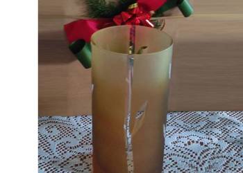 Stary kolekcjonerski wazon flakon szkło bursztynowe artystyczne  vintage pr