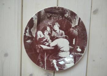 Talerz dekoracyjny na ścianę angielski Ironstone  David Teniers