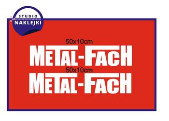 Naklejki METALFACH 50x10cm Rozrzutnik Przyczepa roztrząsacz Nalepki