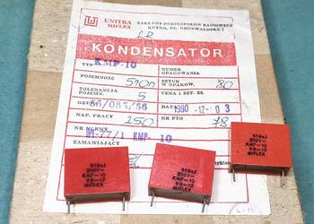 Kondensator 510nF 250V KMP-10 Unitra MIFLEX