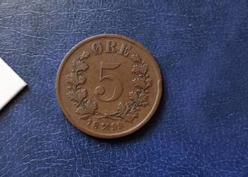 Stare monety 5 ore 1899 Norwegia