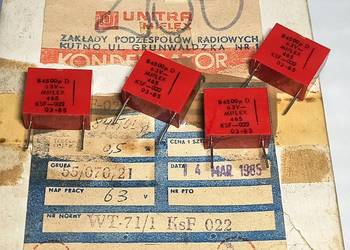 Kondensator 84500pF (84,5nF) 63V KsF-022 Unitra MIFLEX